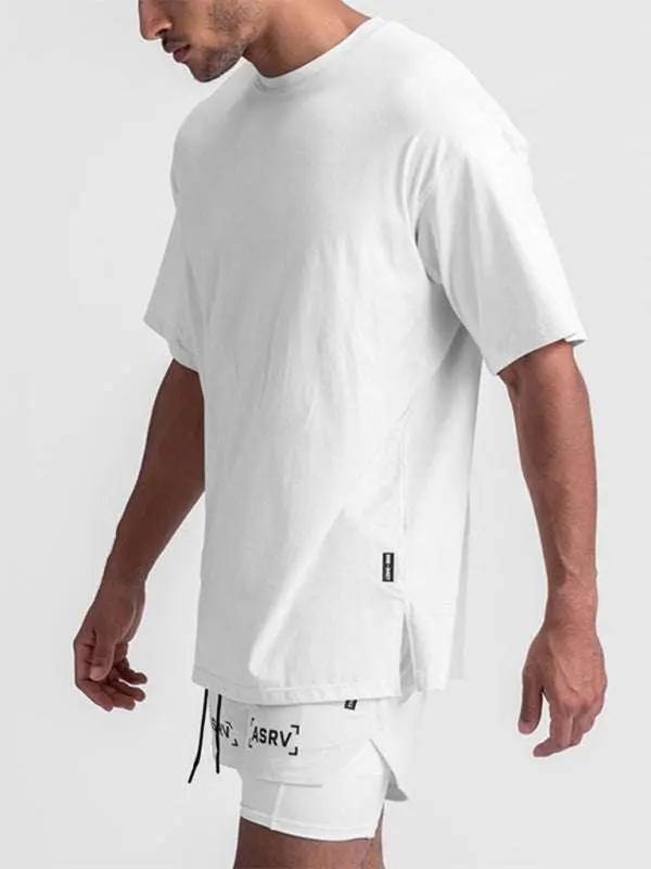 Ultimate Comfort Men's Quick-Dry Knitted Sports T-Shirt - Short Sleeve Round Neck for All-Day Leisure and Activity - MENLL